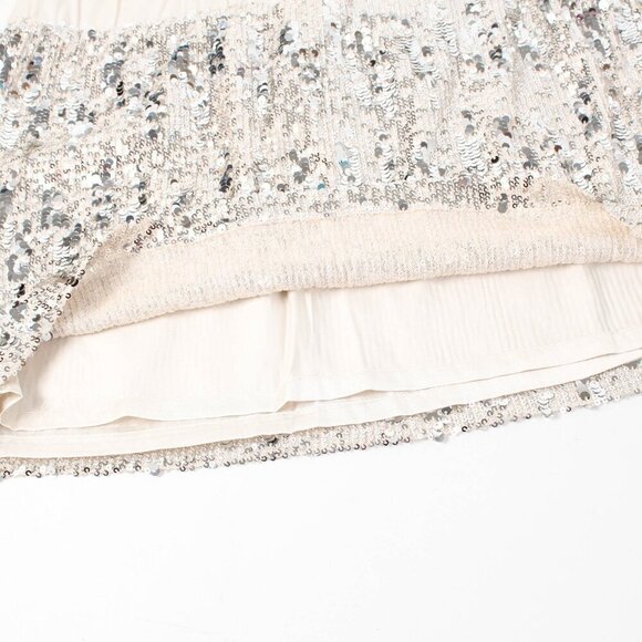 Boohoo Sequin Satin Waistband Mini Skirt - Size 10 - NWT - Picture 6 of 10